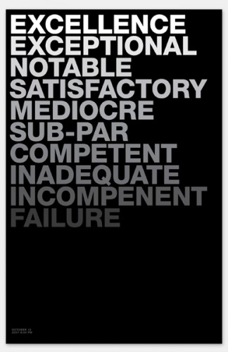 excellence to failure poster