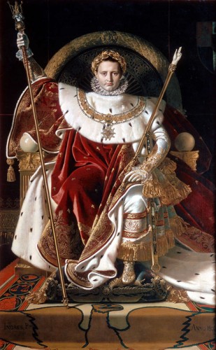 Napoleon on his Imperial throne
