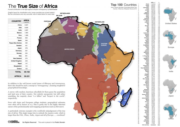 ... true size of  Africa