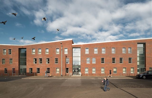 view of New Build Housing development by Anderson Bell Christie for Govan Housing Association view of New Build Housing development by Anderson Bell Christie for Govan Housing Association