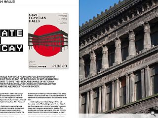 <p>The Egyptian Halls may occupy a special place in the heart of  Glaswegians but then so too did the school of art. Urban Realm looks at  efforts to save this singular example of victorian eclecticism for  future generations to enjoy. Photography by Nick Hayes and the Alexander  Thomson Society.</p>