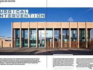 Nationwide consolidation of GP surgeries into neighbourhood health  centres is providing a bountiful supply of work for architects, but is  their impact equally as healthy for patients? Urban Realm checked into  Anderson Bell + Christie&rsquo;s shields centre to see if it is just what the  doctor ordered. Photography by Keith Hunter