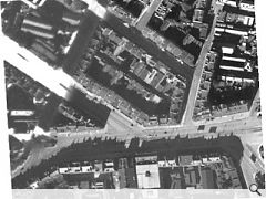 Aerial view of Picardy Place, 1940