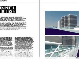 <p>A flurry of announcements suggest that Glasgow&rsquo;s centre of gravity is belatedly returning to a river which had fallen from an artery of empire to a backwater. Now concerted efforts are underway to reposition the waterway as a blue corridor of active travel, commerce and homes. Amid this river rush one project stands out for looking to the past as much as the future, a towering tribute to the ocean liners which once ploughed its waters and which linger still in the collective memory of the city. Here Carson Sall detail how a sense of romance can be imbued to large-scale regeneration.</p>