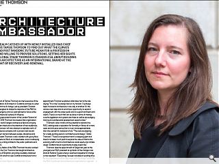 <p>Urban Realm catches up with newly installed RIAS chief executive Tamsie Thomson to find out what the climate crisis and post pandemic future mean for a profession ready and willing to provide solutions. Setting her sights on the global stage Thomson is evangelical about building scottish architecture as an international brand at the forefront of recovery and renewal.</p>