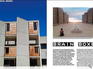 Alan Dunlop has expanded upon insights gleaned from pioneering work at Hazelwood School, Glasgow, to explore the growing impact of neuroscience research on architecture. Discussing how human responses are shaped by the built environment from our body clocks through to our sense of touch Dunlop shows that neuroscience and architecture share common aims.