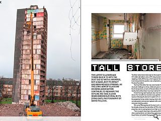 The latest Glaswegian tower block to bite the dust did so with a  whimper, not a bang, but its impact has been no less striking. As the  long arm of Glasgow Housing Association continues to reshape the skyline  we take a look inside Ibroxholm Oval in its dying days. Photography by  David Pollock.