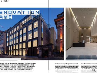 <p>The need to adapt and re-use rather than raze and rebuild has driven the  revitalisation of an anonymous Edinburgh office block which sits  demurely among its more stately neighbours following a nuts and bolts  refresh at the hands of Reiach &amp; Hall. Does this herald a shift  toward more sustainable solutions in chastened times? Photography by  Paul Zanre.</p>