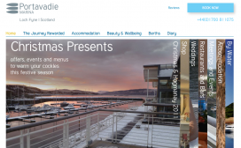 Portavadie Marina website design